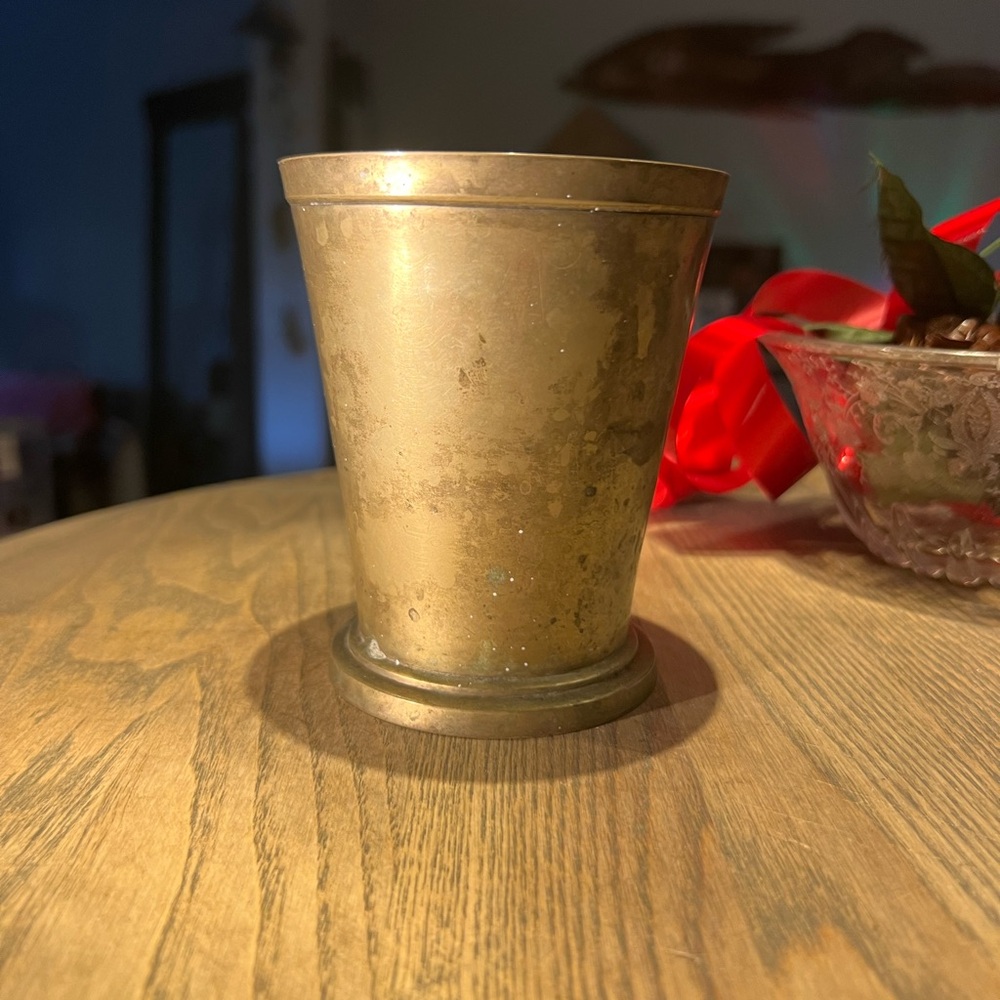 Rustic Banana Republic Gold Brass Decorative Cup